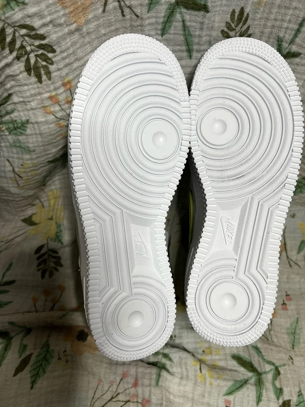 Nike Air Force 1 LV8 Neon Yellow and White Shoes